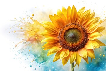 Close-up watercolor painting