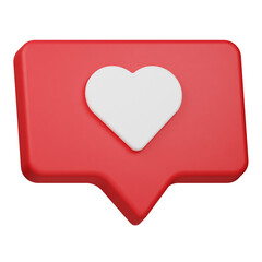 love chat 3d icon isolated on the white background