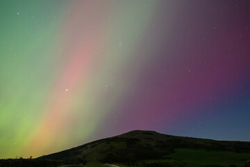 Northern Lights over Cumbrian Fell