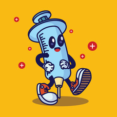 Kawai vector injection icon mascot