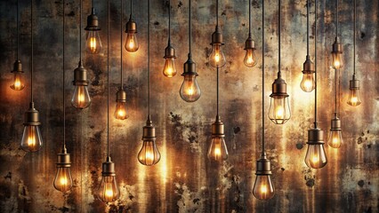 Obraz premium Flicker of Brilliance: Artful Industrial Lighting for Modern Design Lovers - A Stunning Wallpaper Background