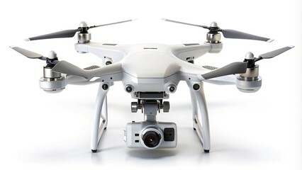 Closeups of drone on white background