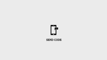 mobile otp code sms get icon set. verification text message in smart phone