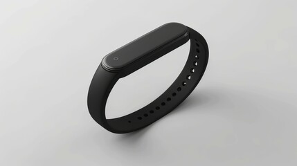 Fitness tracker bracelet. Modern black fitness tracker bracelet, perfect for monitoring health and activity levels. This wristband symbolizes dedication to a healthy lifestyle.