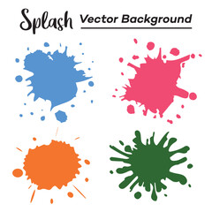 Splash Vector Background Design. Set of ink splashes.