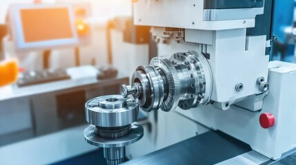 Fototapeta premium Precision machinery in a modern manufacturing facility