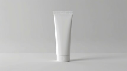 Blank white tube mockup. Simple, clean, and minimal white tube mockup, ideal for product packaging design, branding, and advertising.