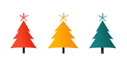 Fototapeta premium set of christmas trees