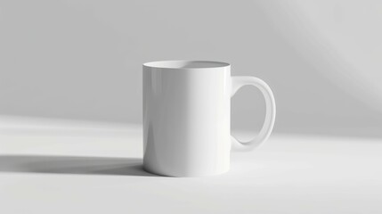 White coffee mug. A clean, white coffee mug on a white background. Perfect for showcasing your designs or adding a touch of simplicity to your projects.