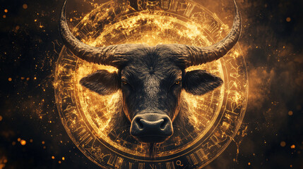 taurus zodiac sign, Abstract night sky background