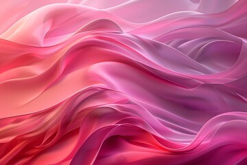 Obraz premium Elegant Flowing Waves of Pink and Red Silk Textures