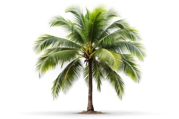 Fototapeta premium Coconut tree silhouette isolated on white background