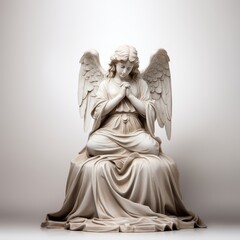 Angel statue white art.