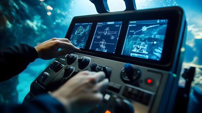 Underwater Drone Digital Control Panel for Tech-Enhanced Marine