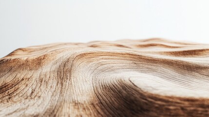 Natural light wood surface showcasing intricate grain patterns, adding a rustic charm to any design or decor project, on a white background