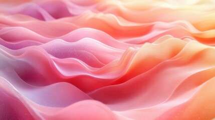 Fototapeta premium Swirls of delicate pastel colors blend seamlessly, forming a captivating flow that resembles gentle waves. The smooth textures create a sense of calm and tranquility, inviting viewers to explore the b