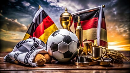 Fototapeta premium Germany 2014 World Cup Victory Celebration - Iconic Soccer Merchandise and Memorabilia