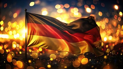 Germany Flag Brush Stroke Effect Night Photography for Stunning Visuals