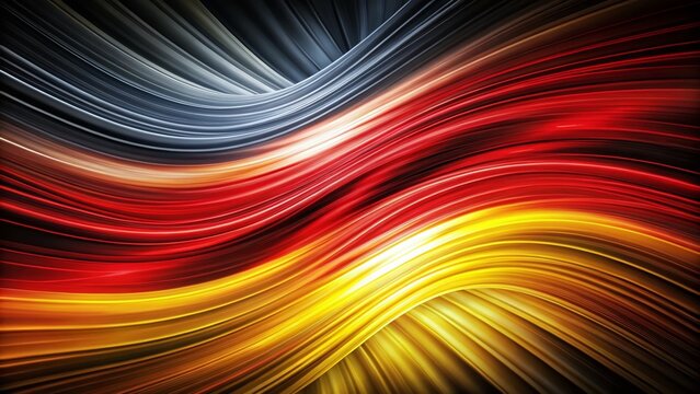 Germany Independence Day Abstract Background with Retro Style Flag Waves for October 3rd Celebration