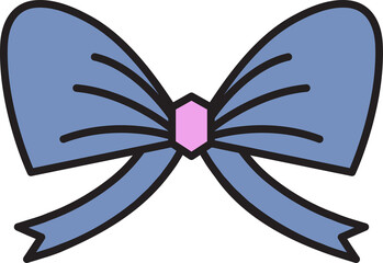 Purple Bow Tie Illustration