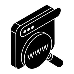 Creative design icon of web search