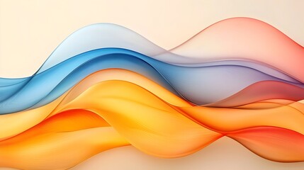 Captivating digital featuring a modern abstract composition of mesmerizing futuristic wavy glass shapes with translucent layers smooth flowing patterns and glowing highlights for a sleek elegant