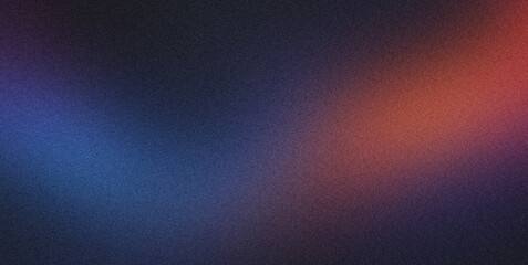 Abstract grainy gradient background blending blue and red colors