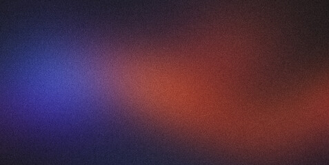 Fototapeta premium Grainy gradient fading from blue to red and black
