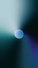 Blue orb in gradient. A solitary blue orb floats in the center of a dark gradient background. It evokes feelings of mystery and contemplation.