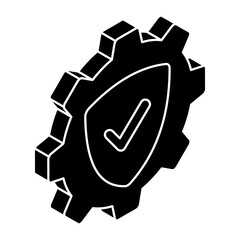 Perfect design icon of shield setting 