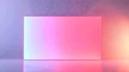 Obraz premium Glowing Pastel Neon Sign Against a Clean White Background with a Subtle and Modern Design