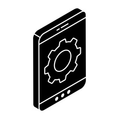 A beautiful design icon of mobile setting 