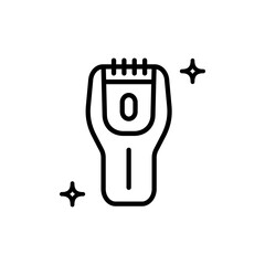 Pet clipper simple sign. Grooming Tools vector icons. Pet Care and Accessories Icons. Essentials for Dogs and Cats. Icons for Pet Shops and Animal Hygiene. Isolated on white