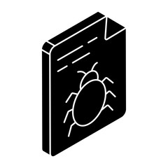 Creative design icon of file bug 