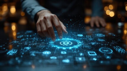 Dynamic business environment showcasing the concept of business agility, with symbols representing company transformation towards higher efficiency and rapid adaptation to market changes.