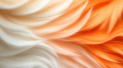 Captivating flow of textures a close-up exploration of vibrant hair patterns in vivid white and...