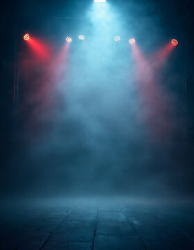 Backdrop With Illumination Of Red Spotlights For Flyers realistic image ultra hd high design
