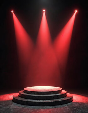 Backdrop With Illumination Of Red Spotlights For Flyers realistic image ultra hd high design
