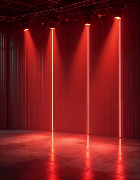 Backdrop With Illumination Of Red Spotlights For Flyers realistic image ultra hd high design

