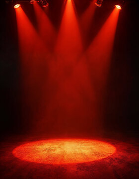 Backdrop With Illumination Of Red Spotlights For Flyers realistic image ultra hd high design
