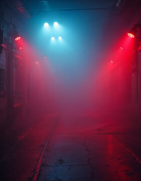 Backdrop With Illumination Of Red Spotlights For Flyers realistic image ultra hd high design
