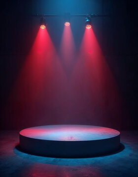 Backdrop With Illumination Of Red Spotlights For Flyers realistic image ultra hd high design
