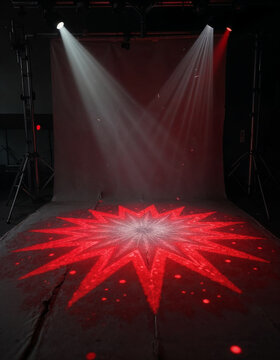 Backdrop With Illumination Of Red Spotlights For Flyers realistic image ultra hd high design
