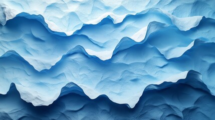 Obraz premium abstract background texture paper style sky blue color with waves wavy texture