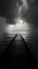 Fototapeta premium Photography of hurricane boardwalk outdoors nature.