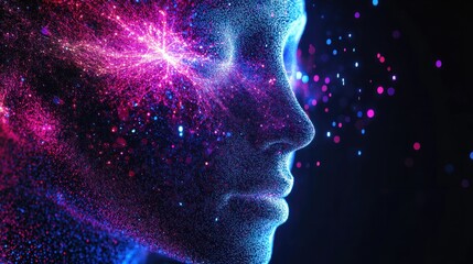 Obraz premium Big data technology Data science analysing artificial intelligence generative AI deep learning machine learning algorithm Neural flow network analytics innovation abstract futuristic. 3d rendering..