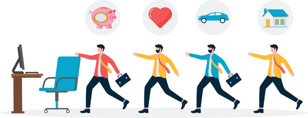 Modern young people or office workers have different pursuits, wanting a car, wanting a house, wanting health, wanting money, the desires and pursuits of life,

