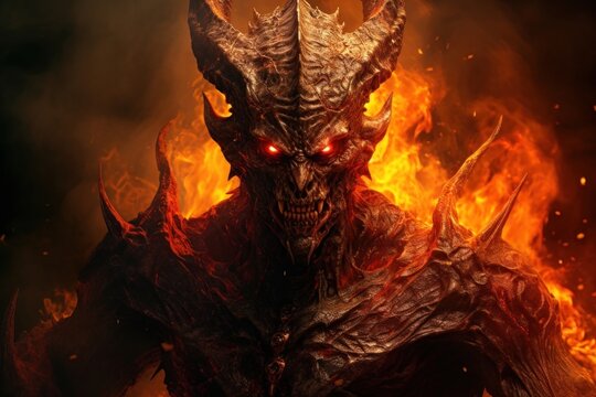 Hell demon dragon fire celebration. .