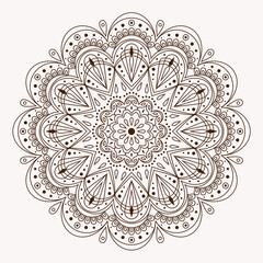 Decorative mandala design with  colours