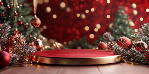  a circular podium for Christmas 